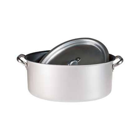 Alluminio Antiaderente 3mm - Oval saucepot with lid 32cm