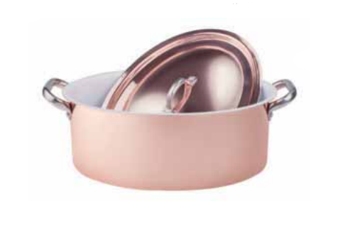 Copper Ceramik 2 mm - Oval saucepot with lid 30cm