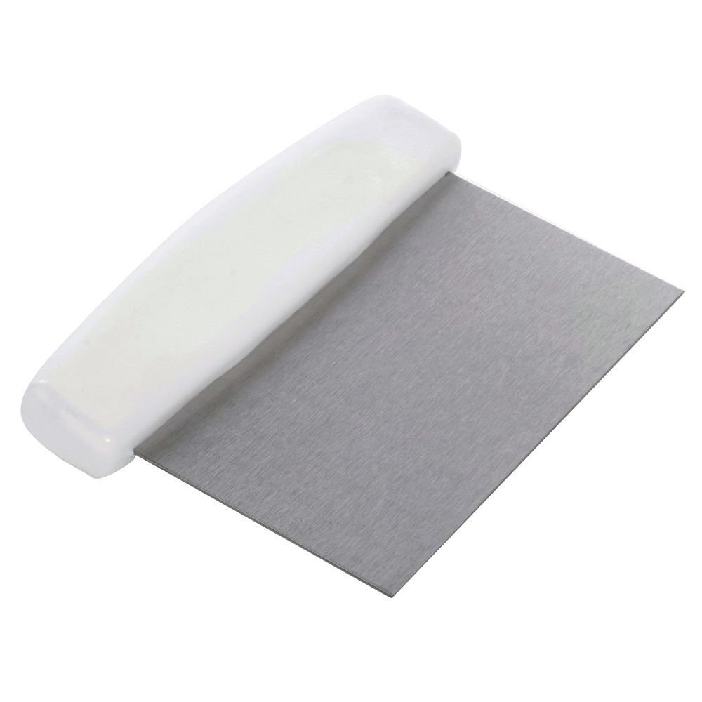 Dough Scrapper W/Plastic Handle (White)